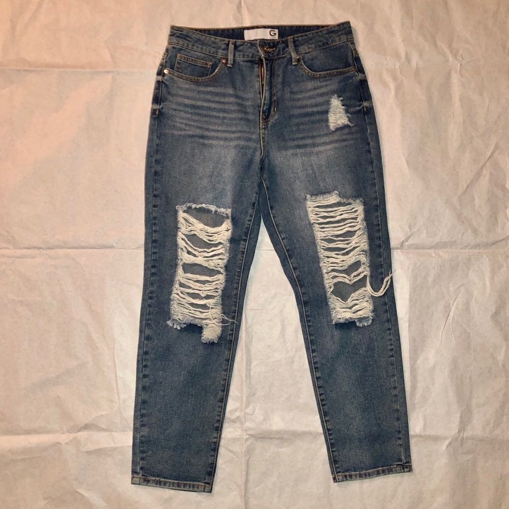 Guess Jeans High Waisted Super Distresses Jeans